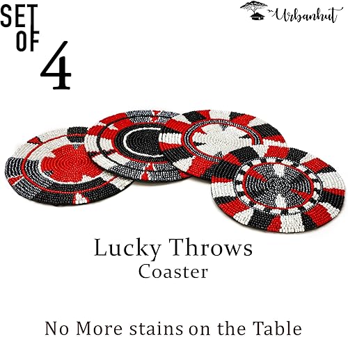 Miniatura 3 de URBANHUT Posavasos para bebidas o mesa de café, bonito juego de posavasos de comedor para decoración de casa y oficina, para casa de campo, sala de