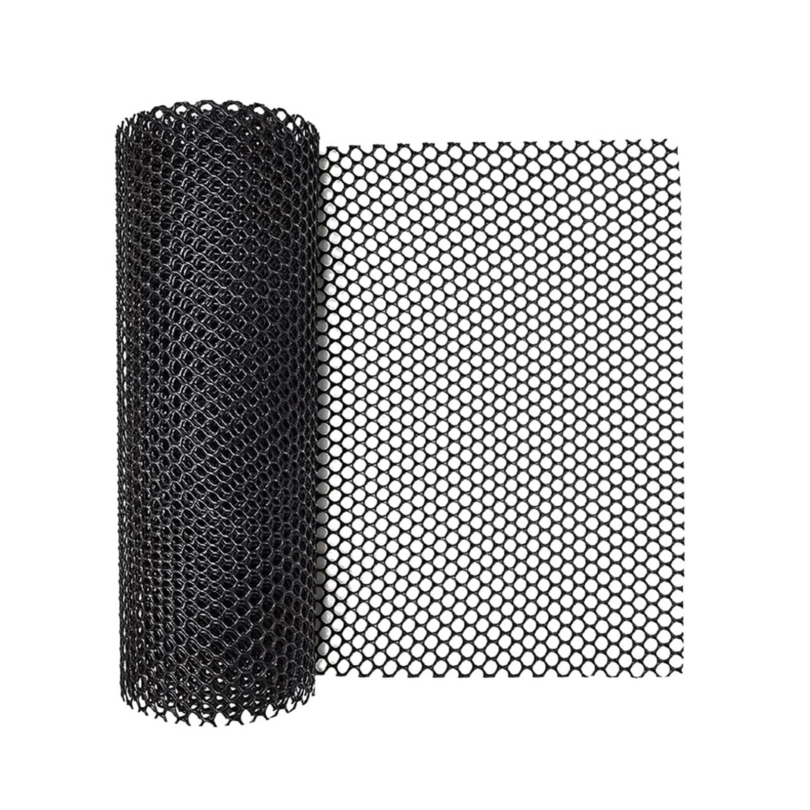Fjoadnvm Black Garden Netting Plastic Wire Mesh Fence Chicken Frame Versatile 300 * 40Cm Floral Netting For Poultry Dogs Rabbit Snake Barrier&Gardening(Black)