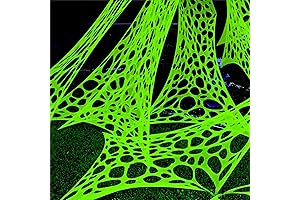 Giant Halloween Decorations Beef Netting with Realistic Glow Spider Webs