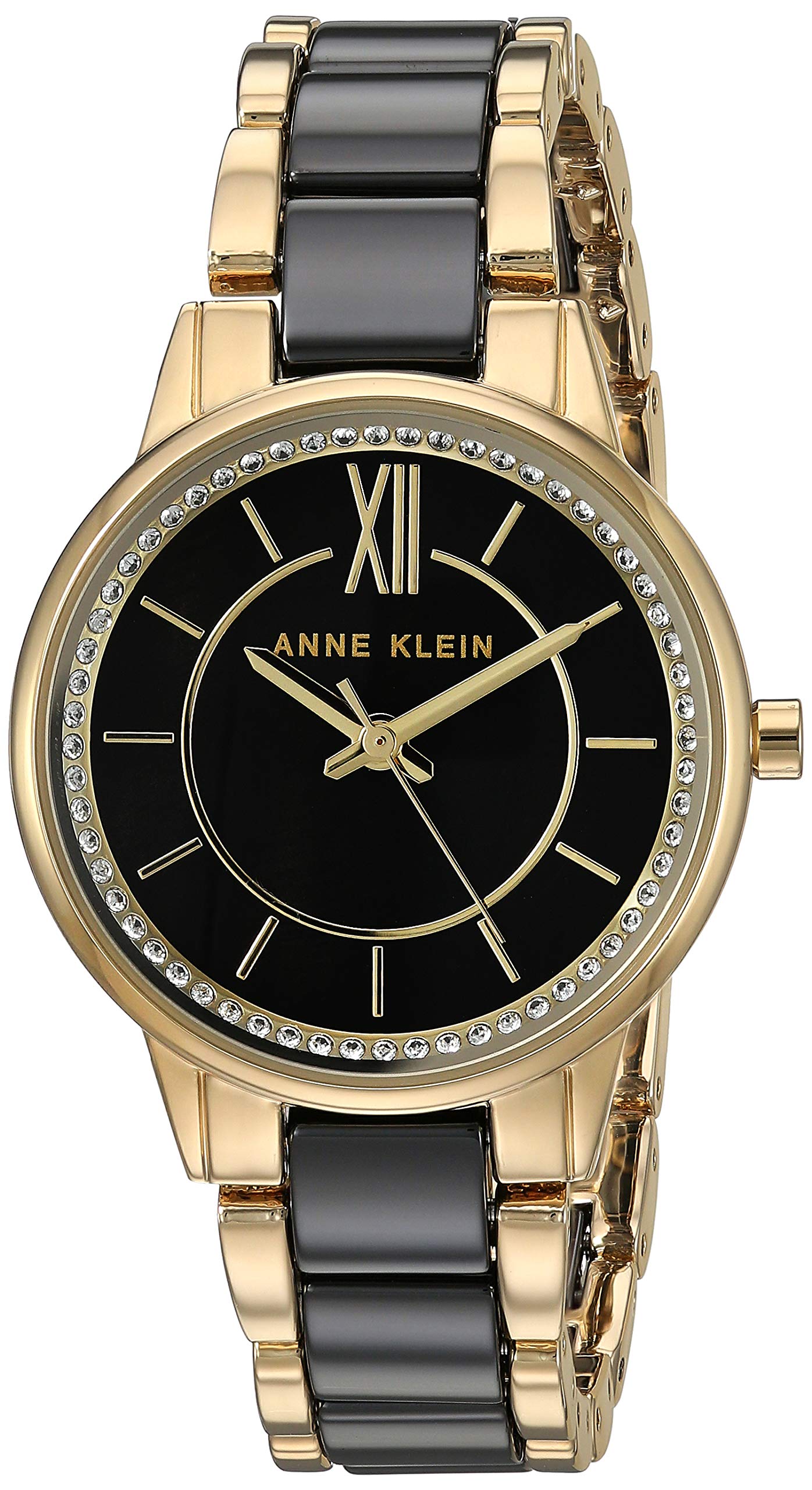 Anne Klein Women's Premium Crystal Accented Ceramic Bracelet Watch