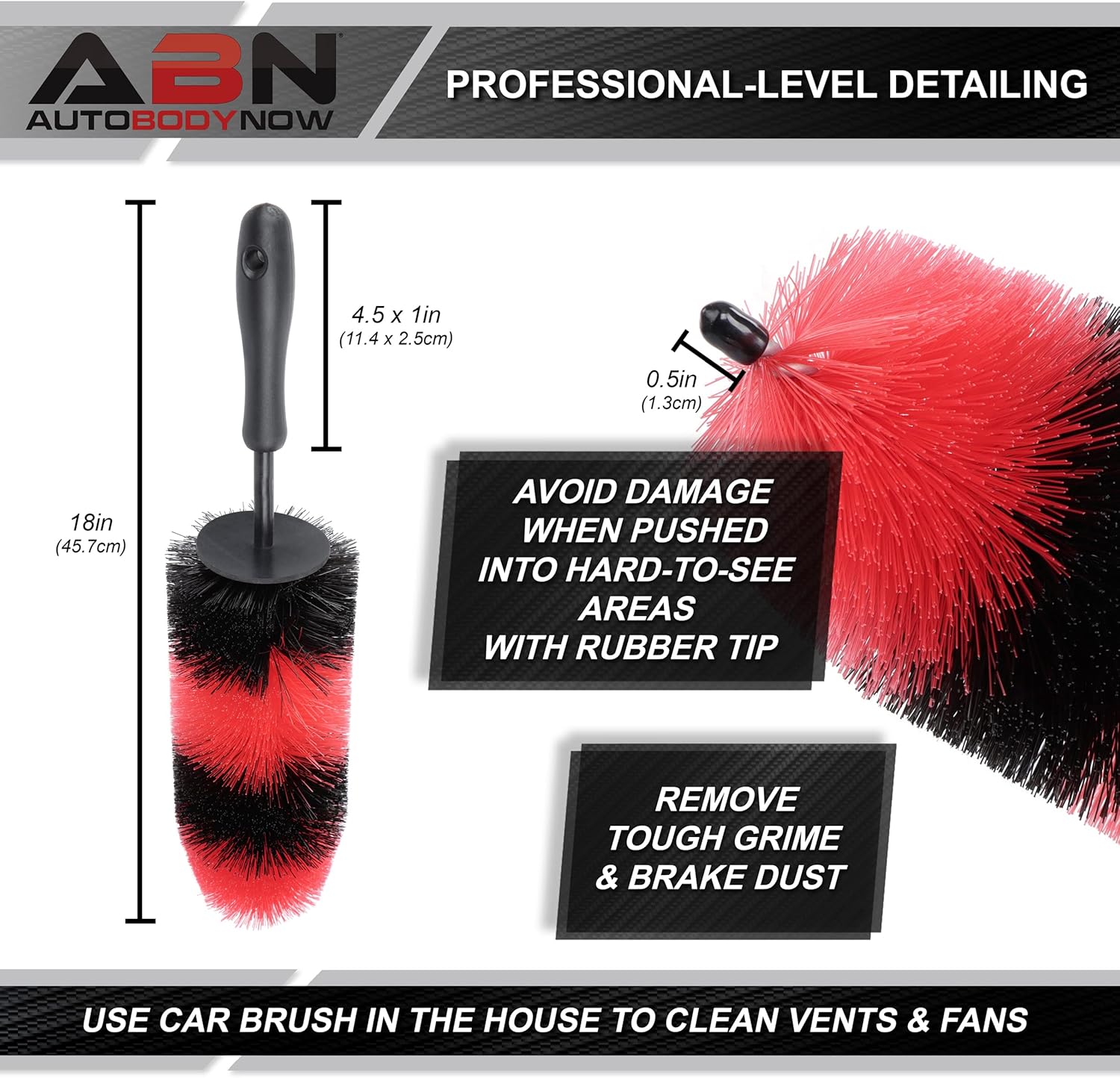 Buy ABN Rim Brush 18in Wheel Brushes for Cleaning Wheels, Engines