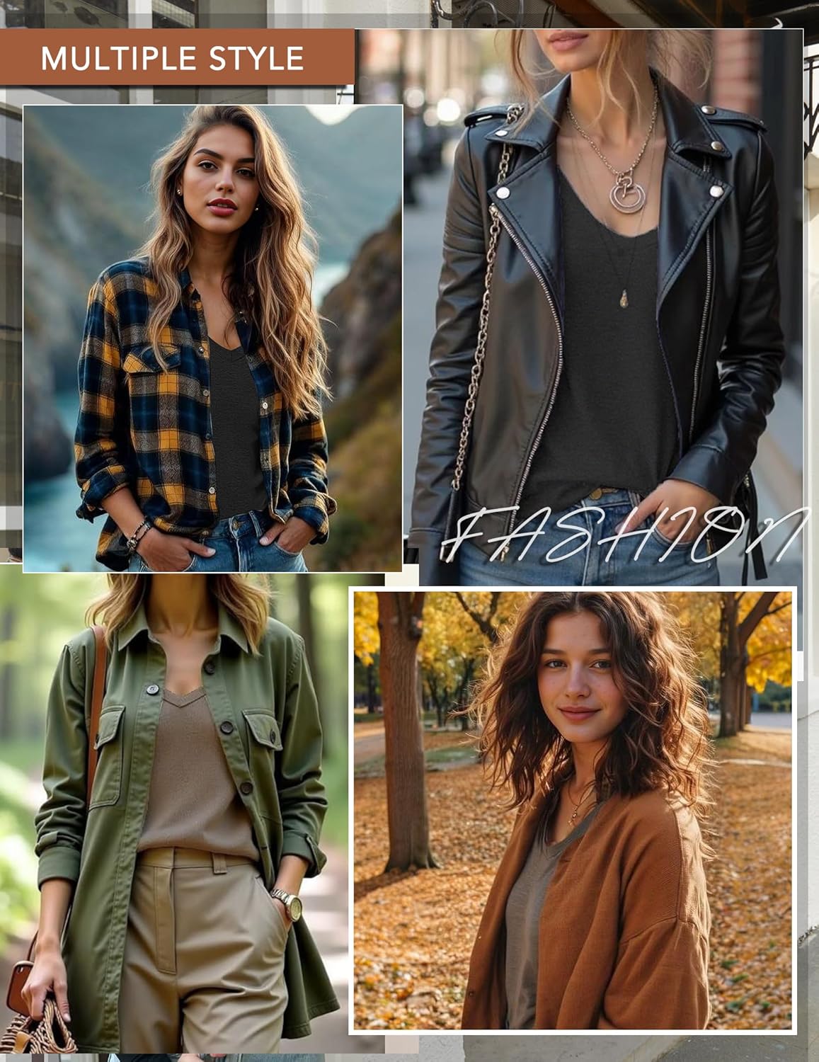 Ekouaer 3 Pack Long Sleeve Shirts for Women V Neck T Shirt Fall Casual Tops Basic Base Layer Undershirts Tees 2025 S-XXL - Image 6