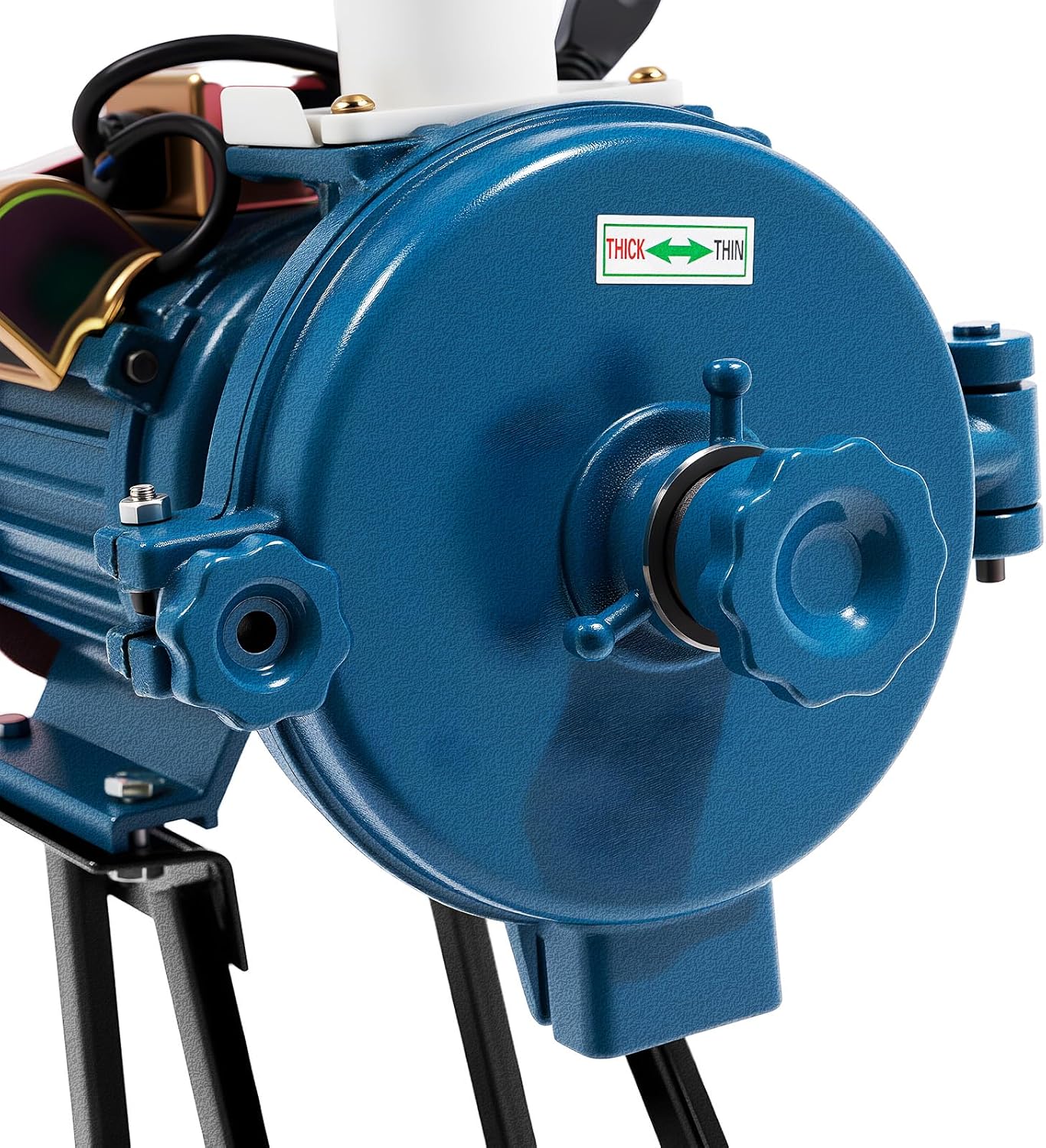 Electric Grain Mill Grinder 220V 2200W Commercial Wet Dry Corn Grinder Heavy Duty Feed Flour Mill Dry Grinding Machine for Cereals Corn Grain Wheat with Funnel