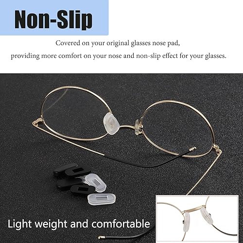 Miniatura 3 de UPIONIC Cubierta de almohadilla para la nariz para lentes, cómoda almohadilla antideslizante para la nariz, almohadilla para la nariz para gafas