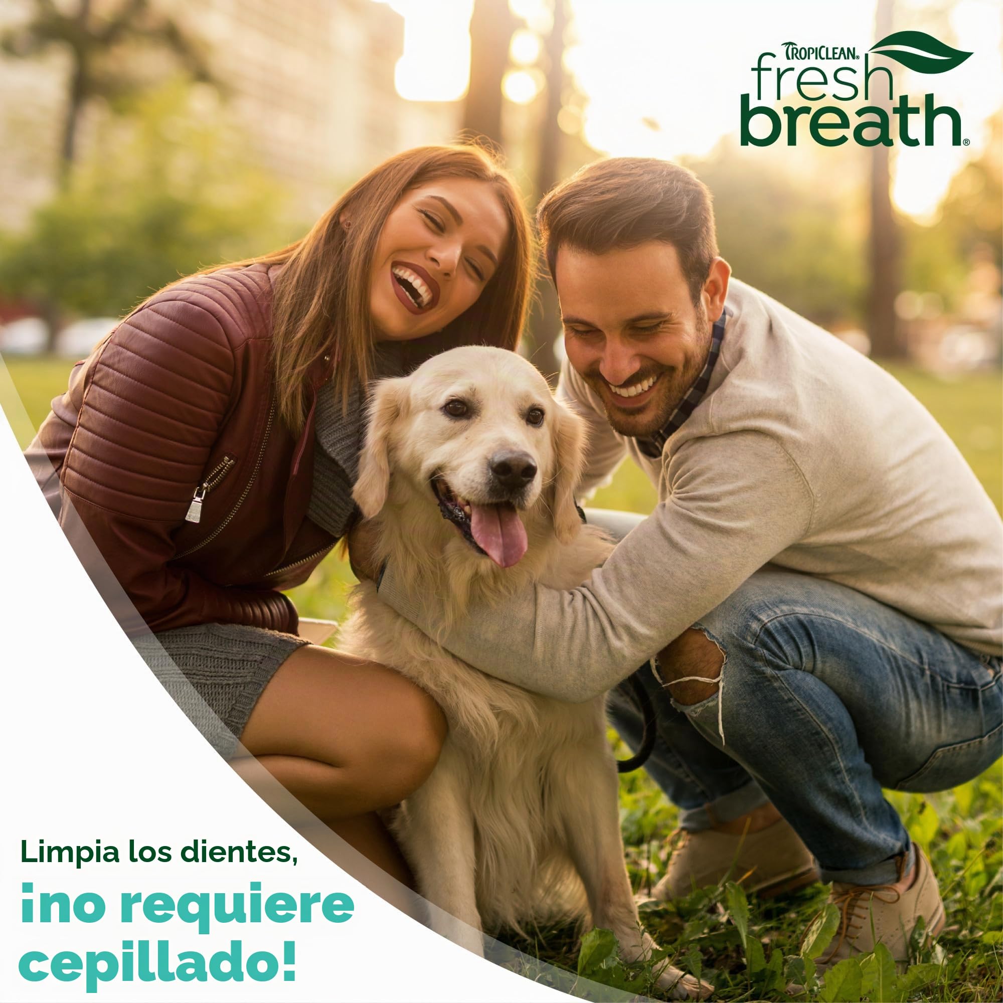 Fresh Breath by TropiClean - Gel de Cuidado Bucal para Perros, Mascotas, Gatos - Sin Cepillado - Ayuda a Eliminar la Placa, el Sarro y la Enfermedad Gingival - Original - 59 ml