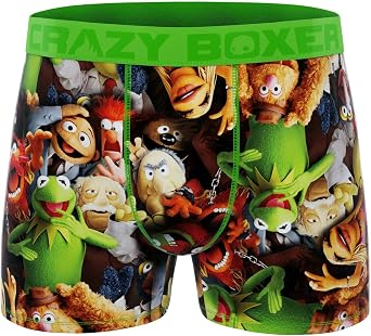 CRAZYBOXER Disney The Muppets Kermit Mens Boxer Briefs
