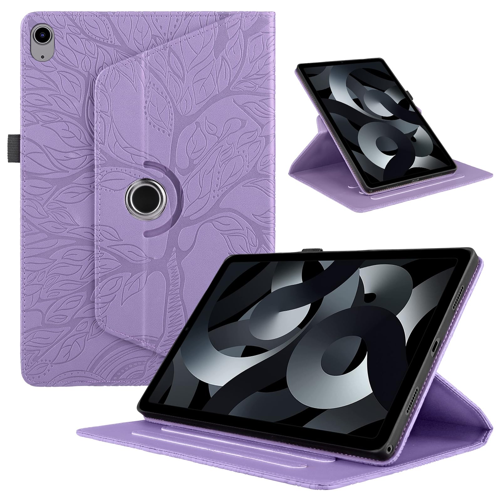 Funda para Samsung Galaxy Tab S9/ S8/ S7 11" (SM-X710/X700/T870) PU Cuero Tablets Protectora Cover 360°Carcasa Giratoria de ángulo Múltiple Stand Función Tablets Funda,Rojo Árboles — view 115