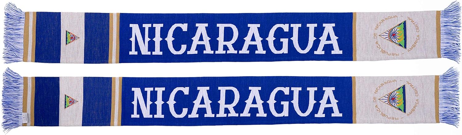 Nicaragua Soccer High-Definition HD Knit Scarf - Image 3