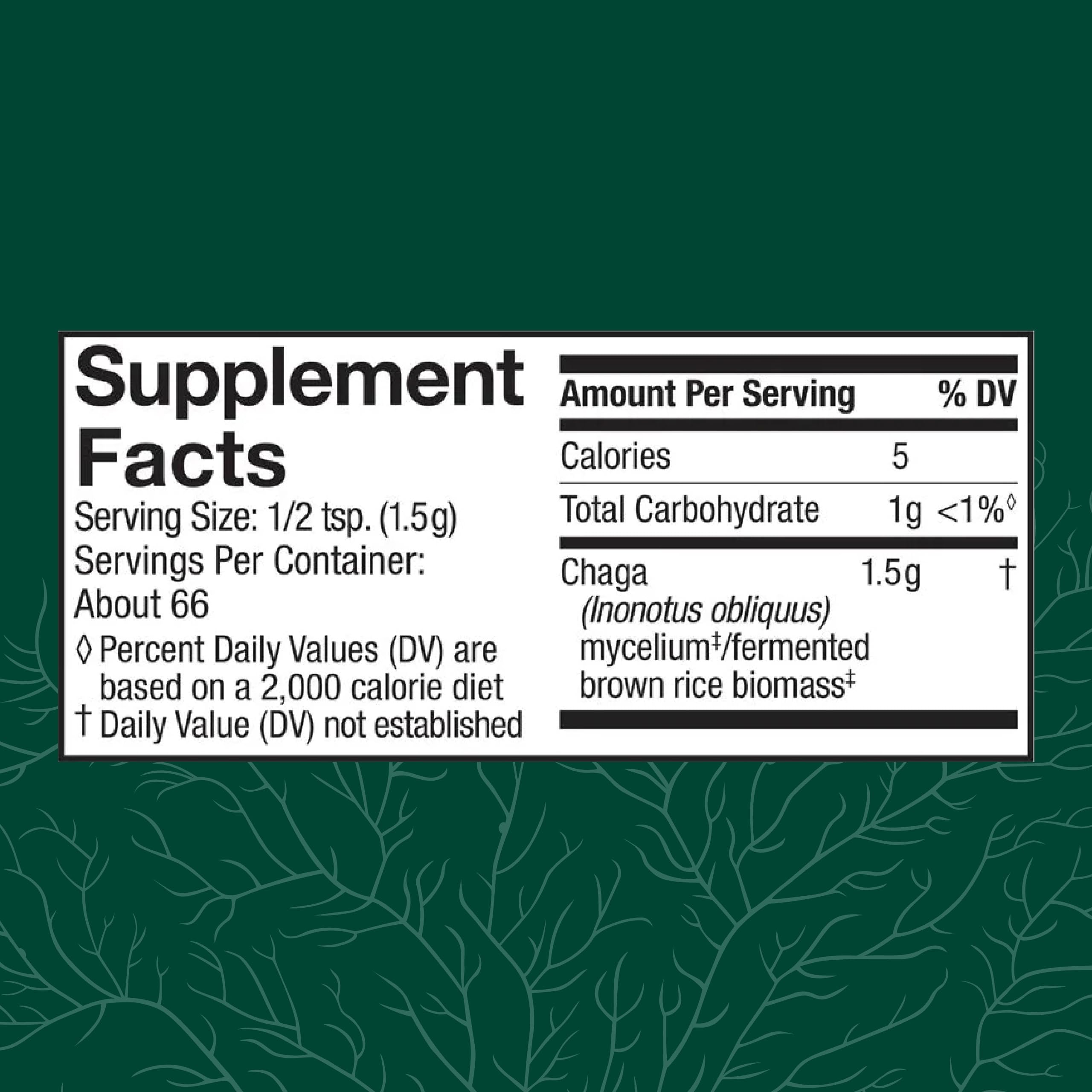 Host Defense Chaga Powder - Immune System Support Supplement - Chaga Mushroom Powder for Antioxidant Activity Support - Dietary Mushroom Supplement - 3.5 oz (66 Servings)* — Amazon image 2