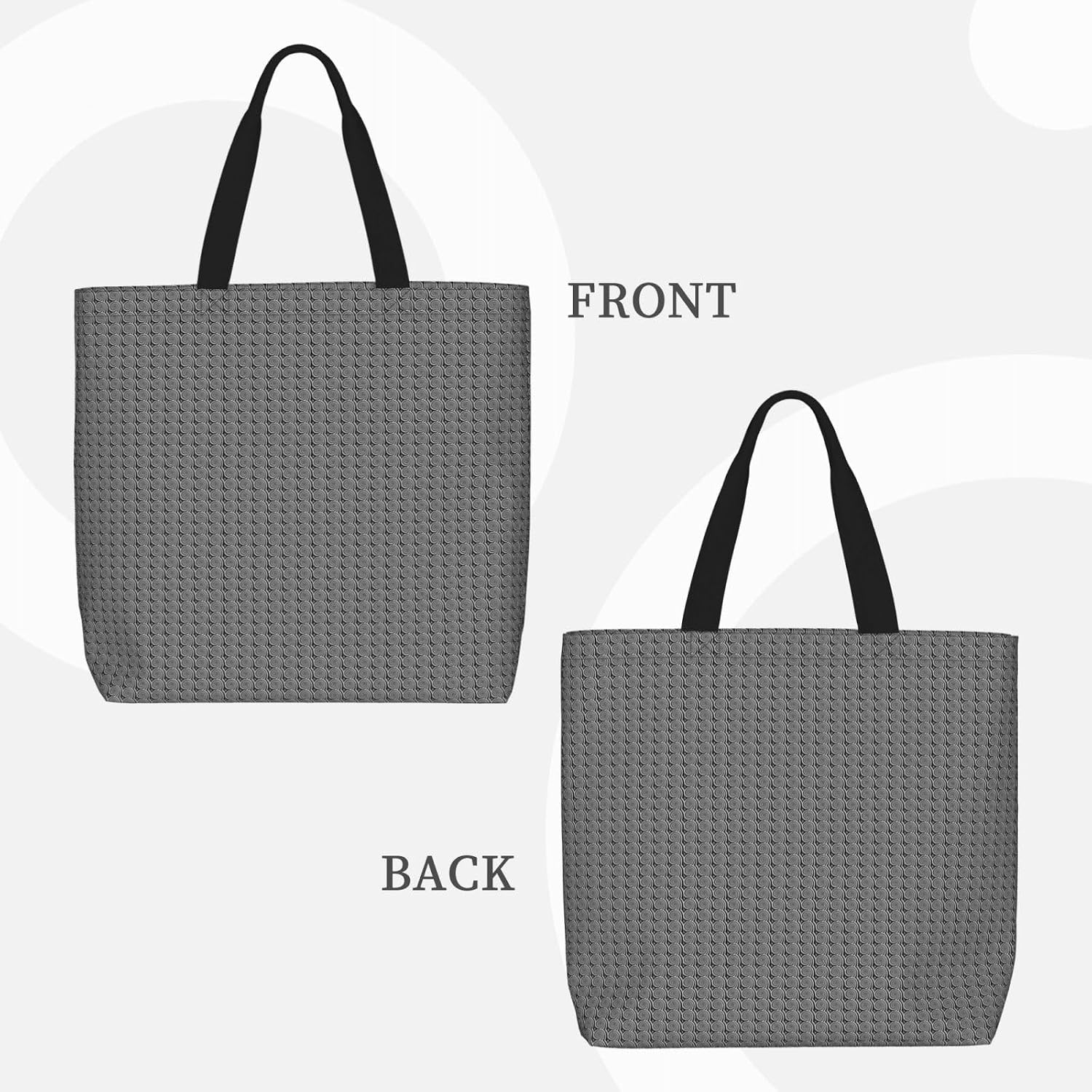 Spiral Optical Illusion Gif Print Eco-Friendly Tote Lightweight Grocery Bag Daily Commuting Travel Beach Gym Use