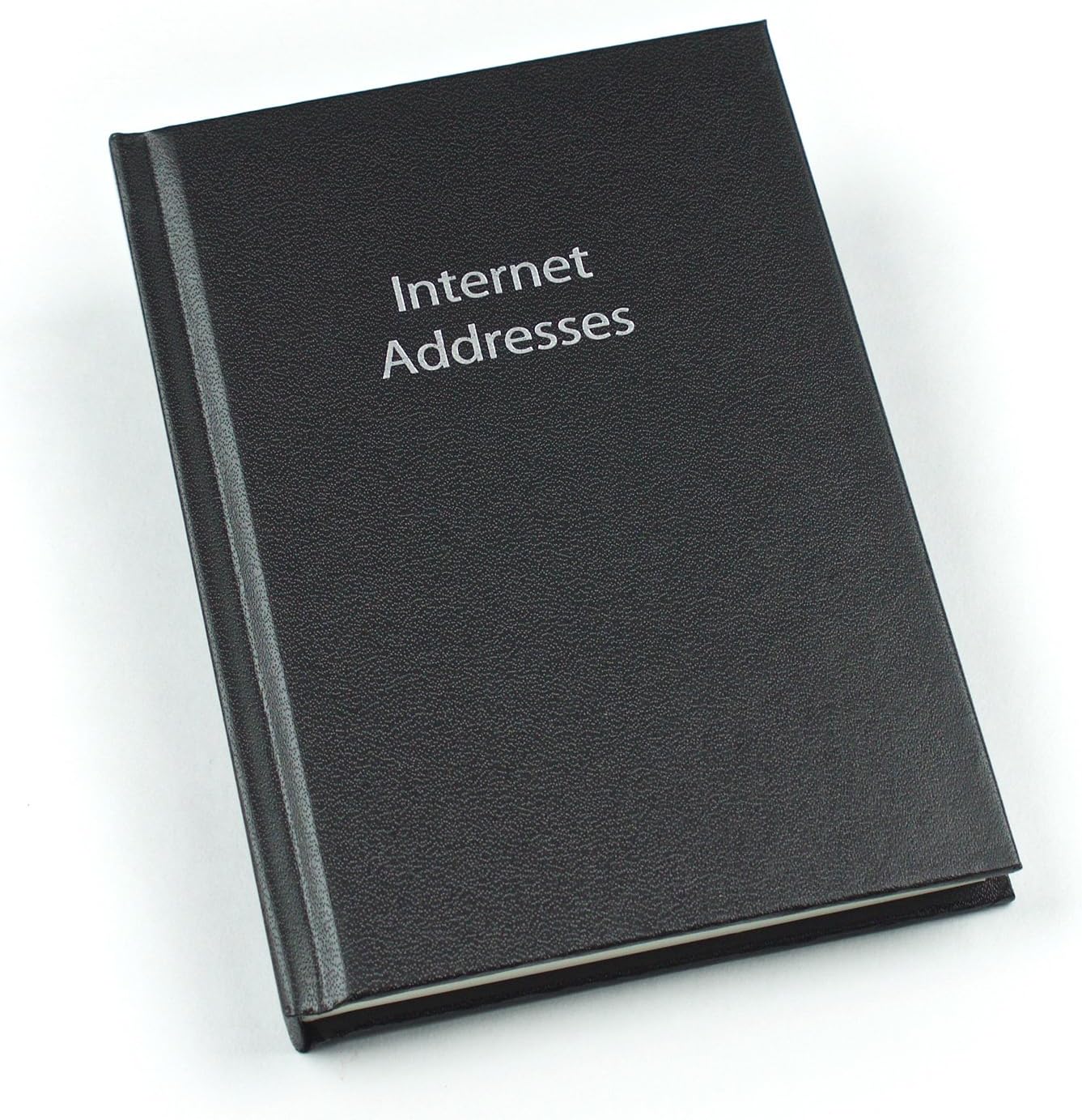Addresses / Internet Addresses - Flip Over Book - Black - 15.5cm x 11cm