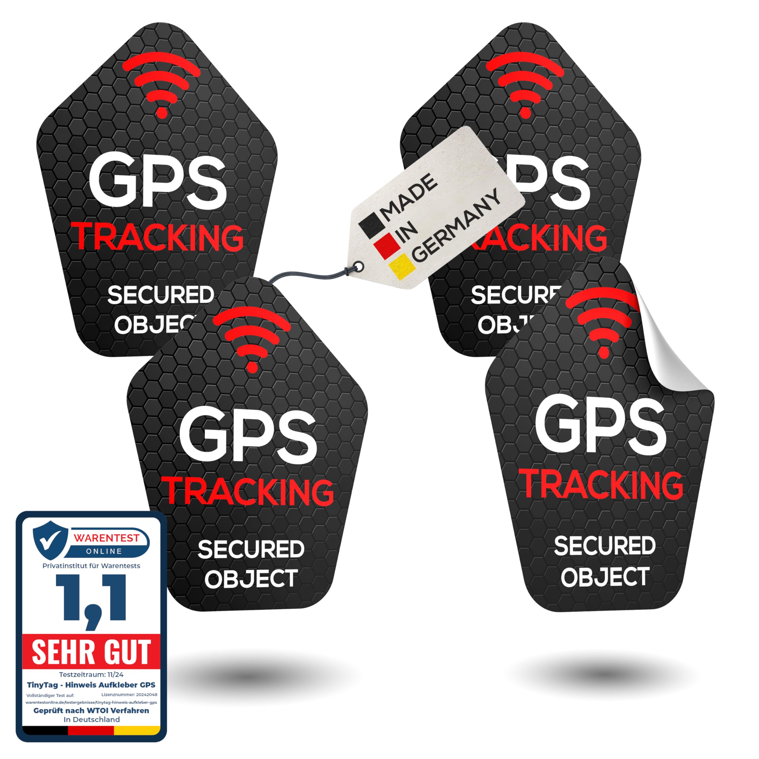2 Adesivi Antifurto Per Tracciatore GPS Per Bici – Resistente Alle Intemperie, Avviso Per Biciclette, Moto E Auto - 5