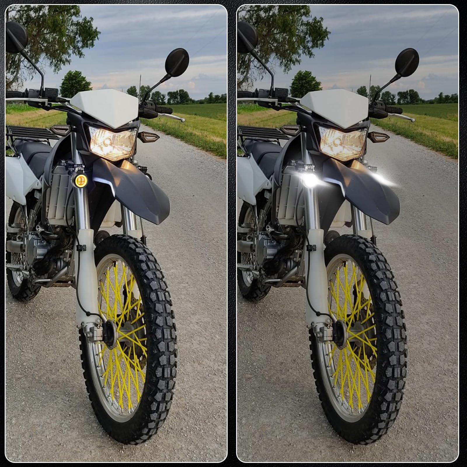 Amazon | Ygmylandbb バイク用 LEDフォグランプ イカリング バイク