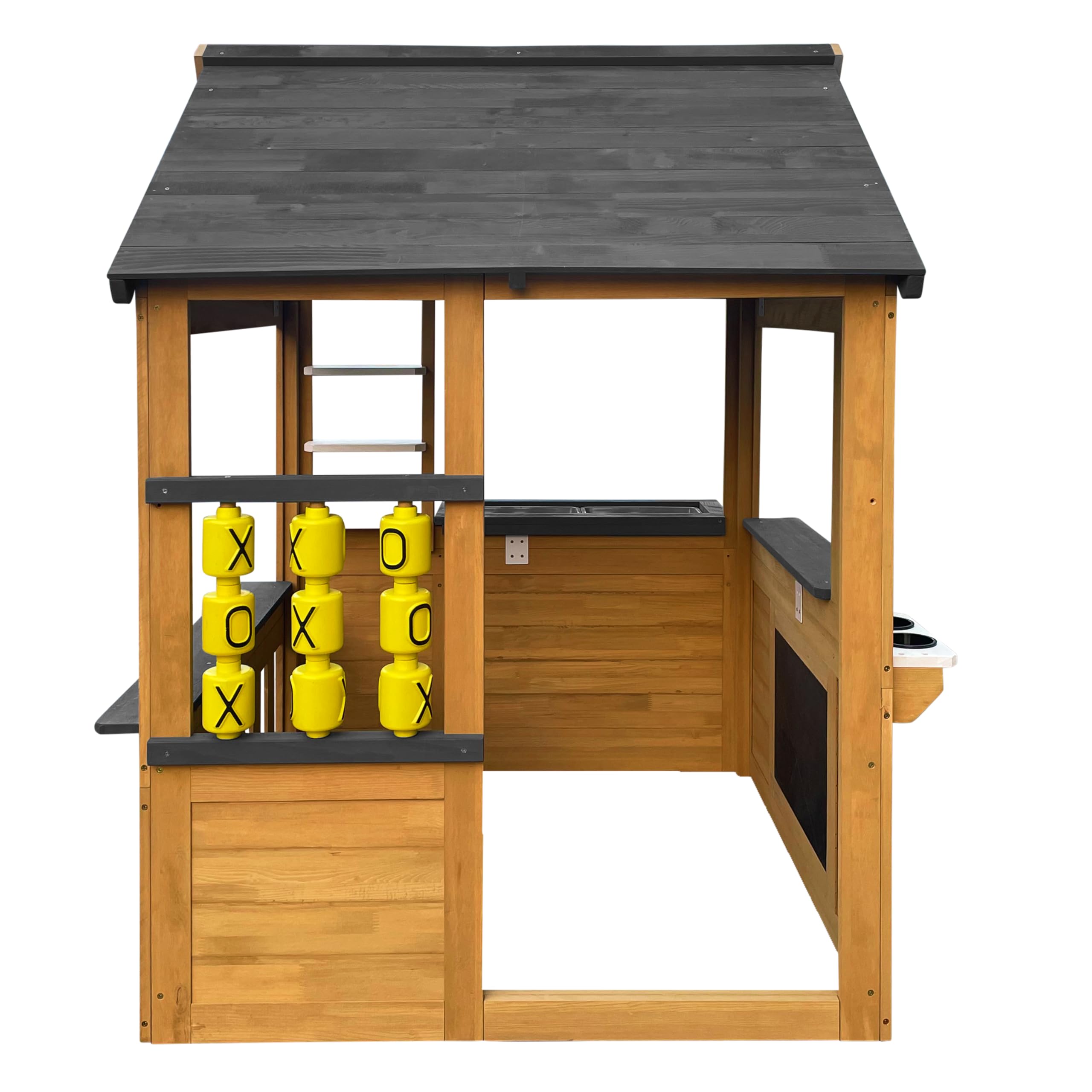 Axi Lynn Maisonnette en Bois, Marron/Anthracite | Maisonnette De Jardin pour L'Extérieur, Bois De Pruche Fsc 100% | Maison De Jeux avec Cuisine pour Enfants