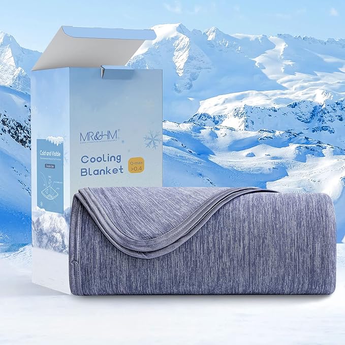 MR&HM Cooling Blanket Queen, Breathable Summer Blanket for Hot Sleepers