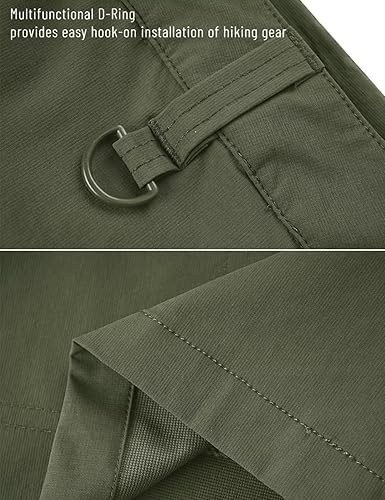 Miniatura 7 de MAGCOMSEN Men's Hiking Cargo Shorts Quick Dry Lightweight 9" Golf Shorts Summer Casual Work Outdoor with 5 Zipper Pockets