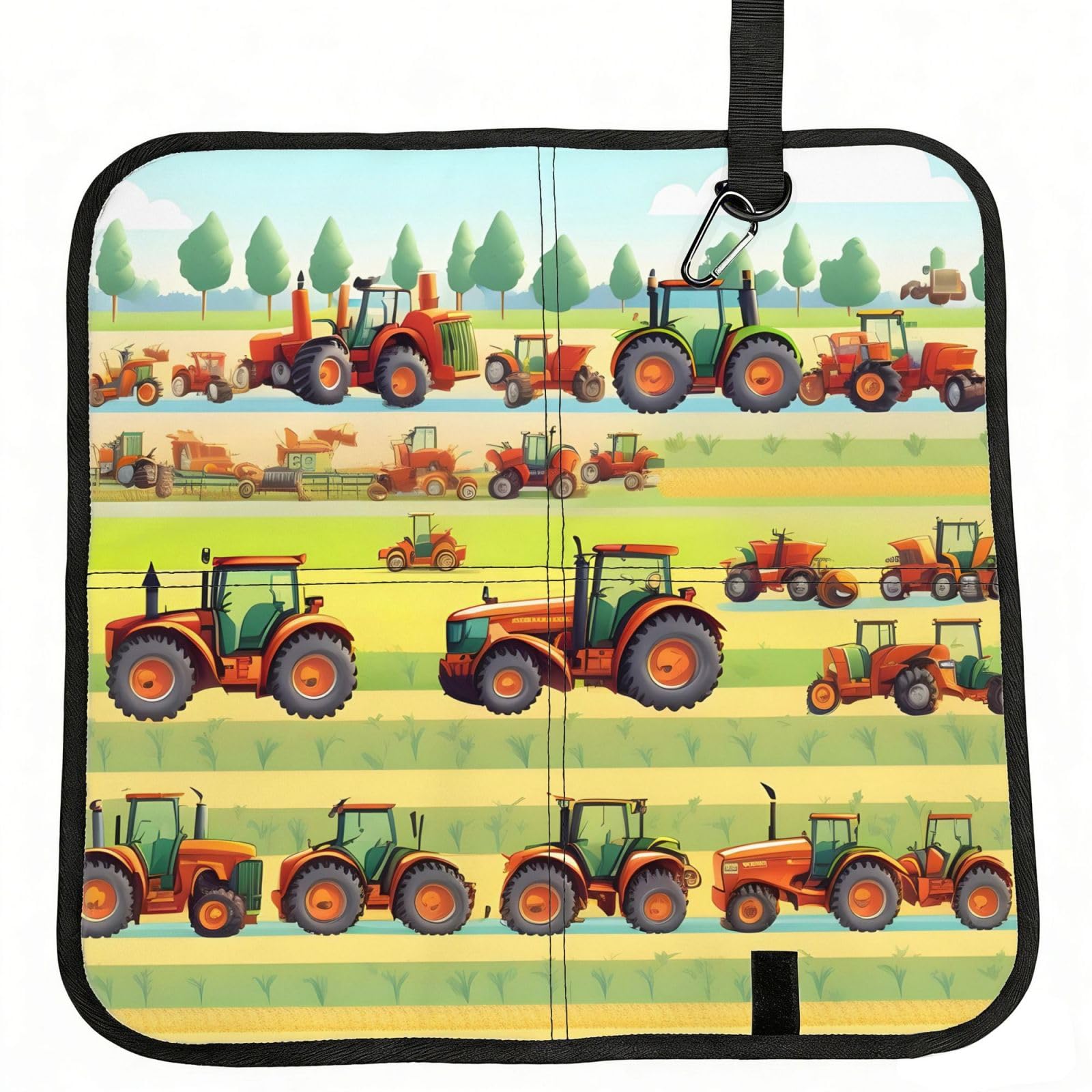 NImongt Tractor Farming Print Portable Chair Pad Foldable Seat Cushion Outdoor Seating Office Picnic Camping