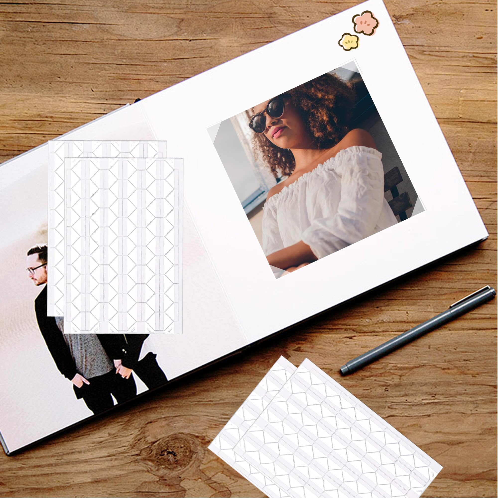 Lot De 15 Autocollants Transparents Pour Coins D'album Photo