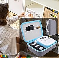 Vista 9 de co2CREA Estuche de viaje rígido de repuesto para rotulador de escritorio personal Brother P-Touch PT-N20 / PT-N25BT / PT-N25BTV3