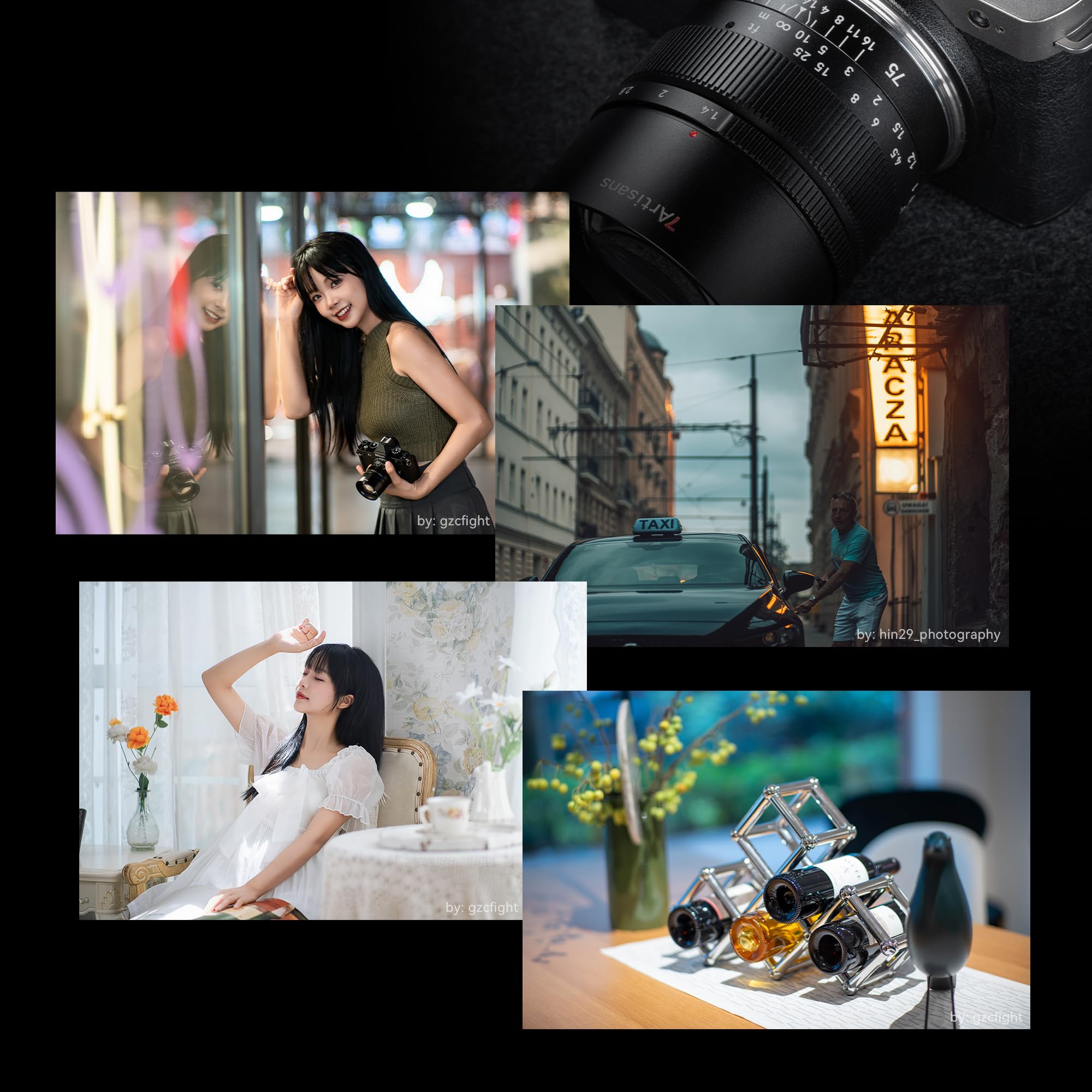Objectif 7artisans 75 mm f/1.4 Plein Format Manuel à Grande Ouverture 38,4°, Compatible avec Les appareils Photo Hybrides Sony à Monture E FX3, FX30, A1, A9, A7m, A7r, A7s, A7c.