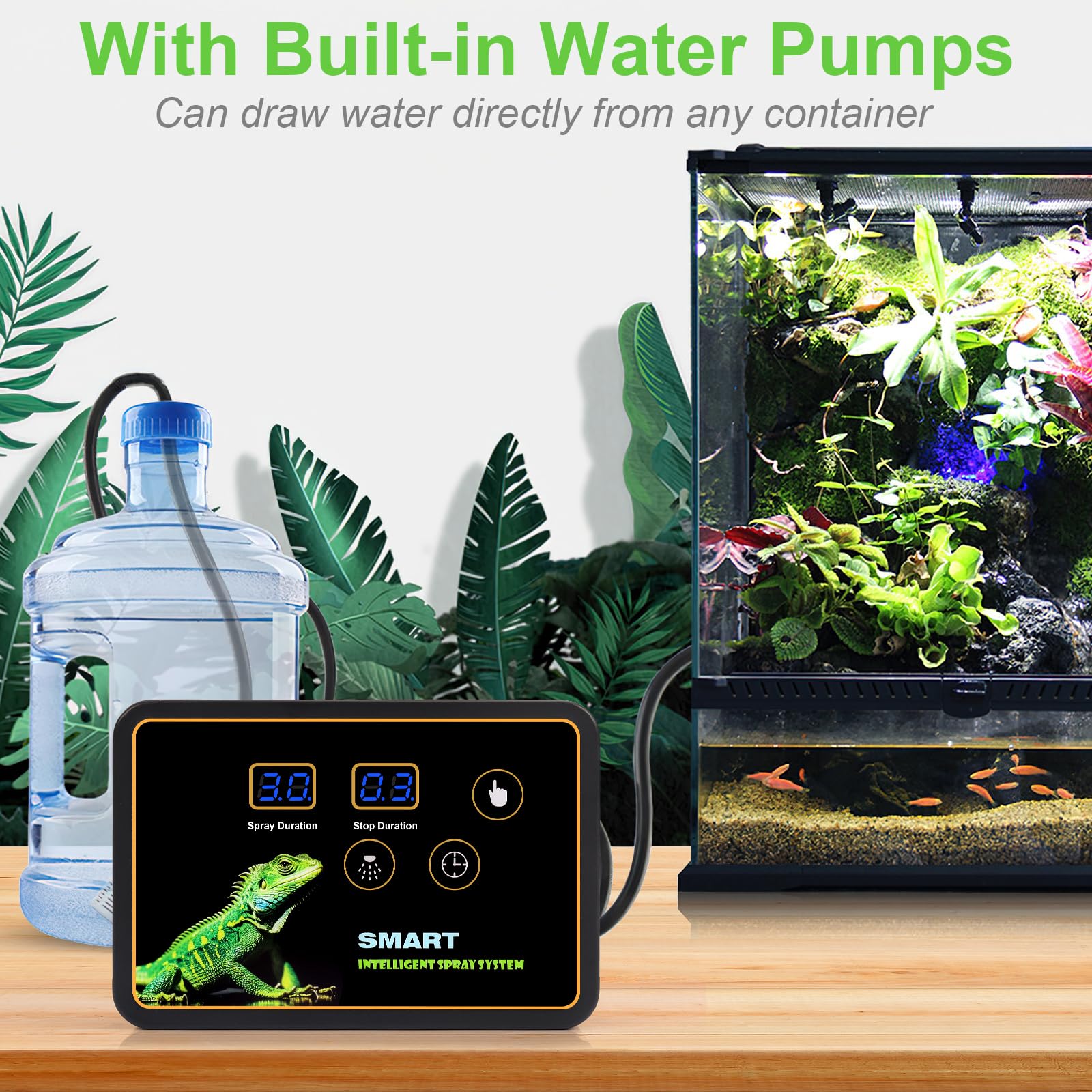 Umidificatore Nebulizzatore Per Rettili Con Timer - Doppio Ugello 360° Per Terrario - Foto 11