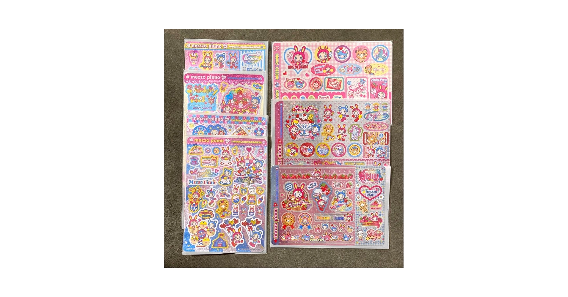 激レア mezzo piano 箔押しシール ベリエちゃん 2枚 セブン