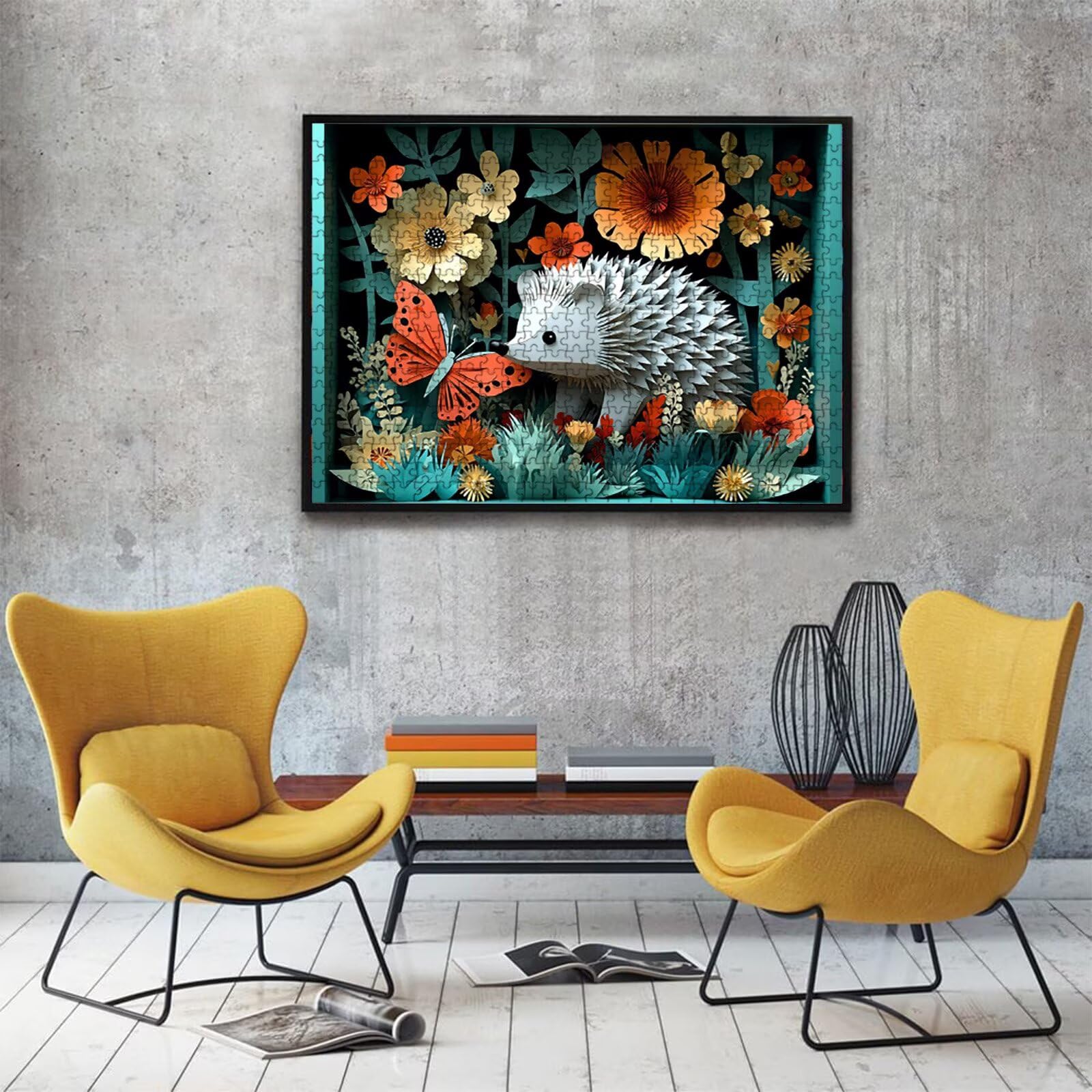 Puzzle 5000 elementów abstrakcyjnego jeża - duże drewniane puzzle - puzzle 5000 elementów dla dorosłych - gra inteligencyjna - z wykwintnym pudełkiem do pakowania - precyzyjne cięcie - jakość kolorowe