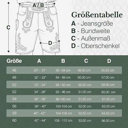 Schöneberger Trachten Couture Lugano Men's Leather Trousers with Traditional Belt, Traditional Vintage Costume Trousers for Oktoberfest Made of Nubuck Leather, brown, 42 - 5