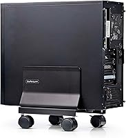 Vista 1 de StarTech.com Carrito de torre de computadora, carrito móvil rodante de CPU sobre ruedas, carga máxima de 46.3 lb/21 kg, montaje de caja