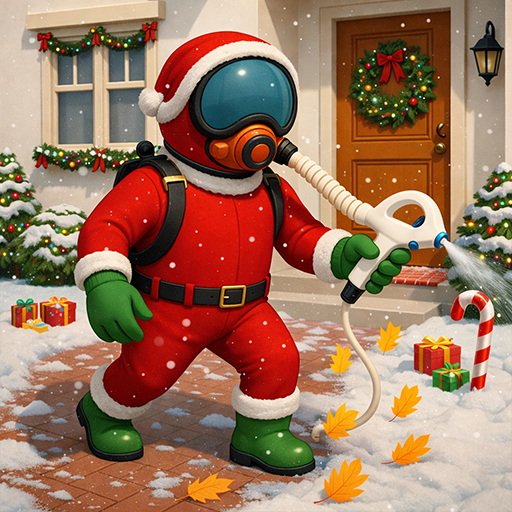 Power Wash Laubreinigungs-Simulator: Alles sauber machen – Alleine saugen – Weihnachtsspiele 2025