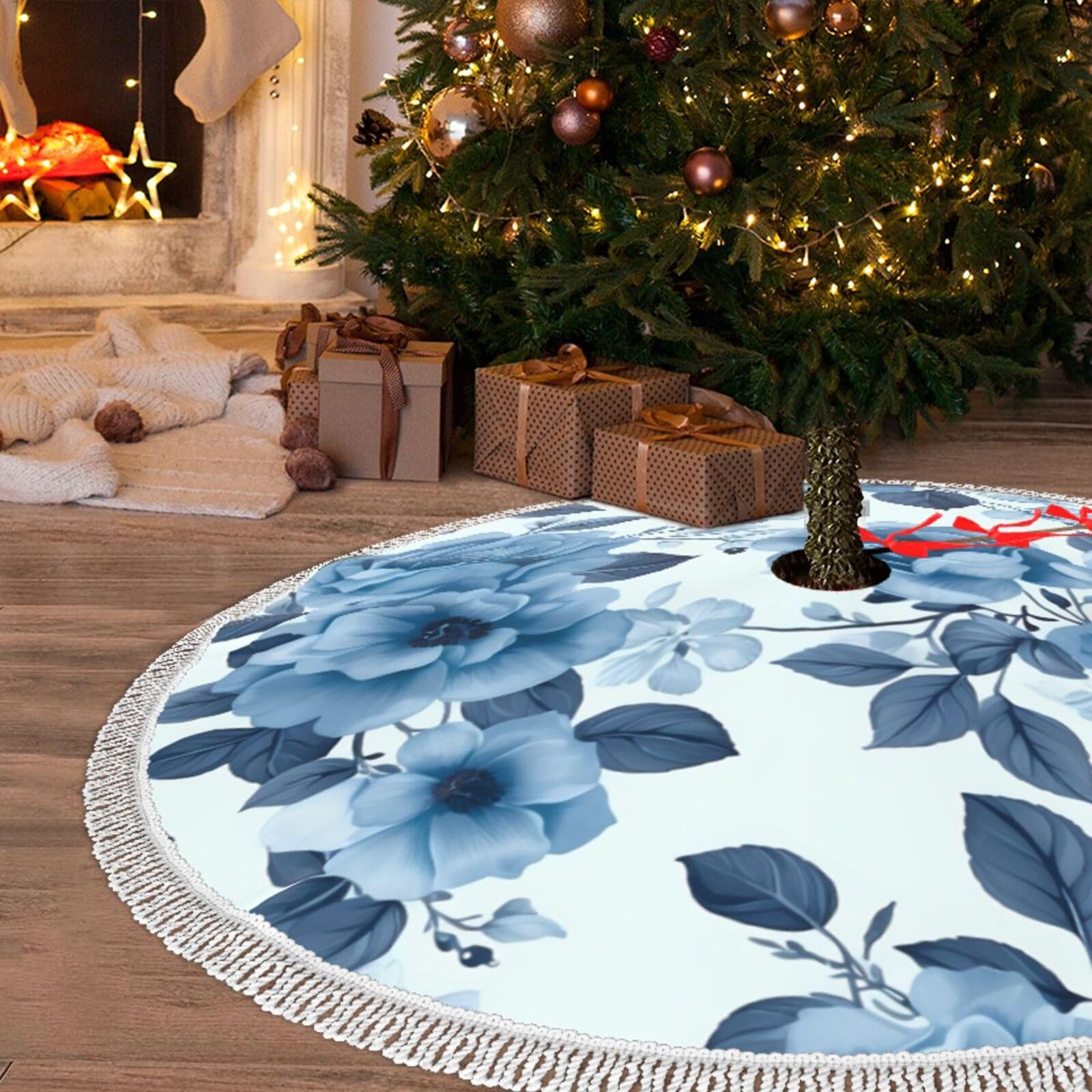 Jupe de sapin de Noël imperméable pour protéger le salon lors des fêtes de famille