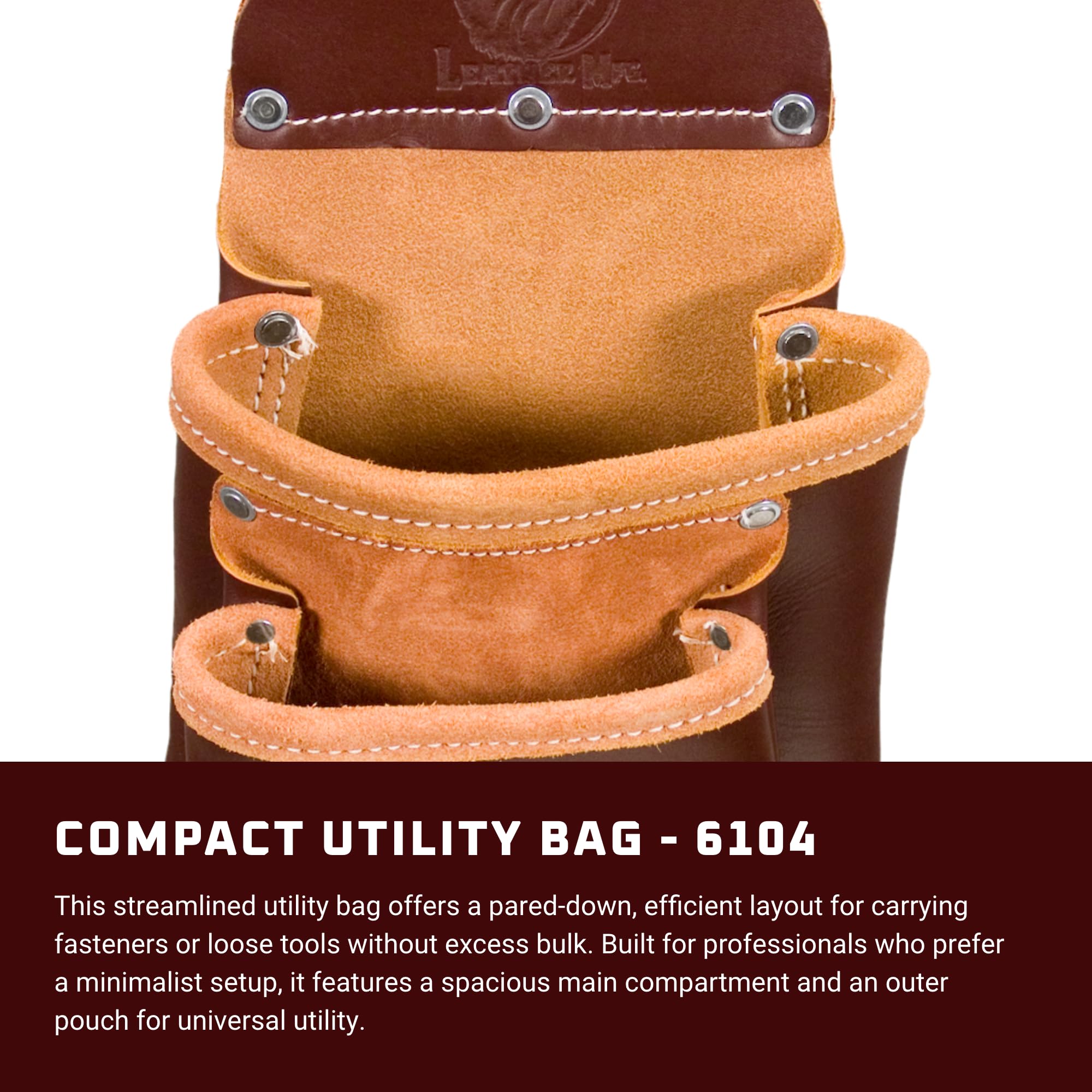 Occidental Leather Compact Utility Bag - 2 Pockets - Minimalist