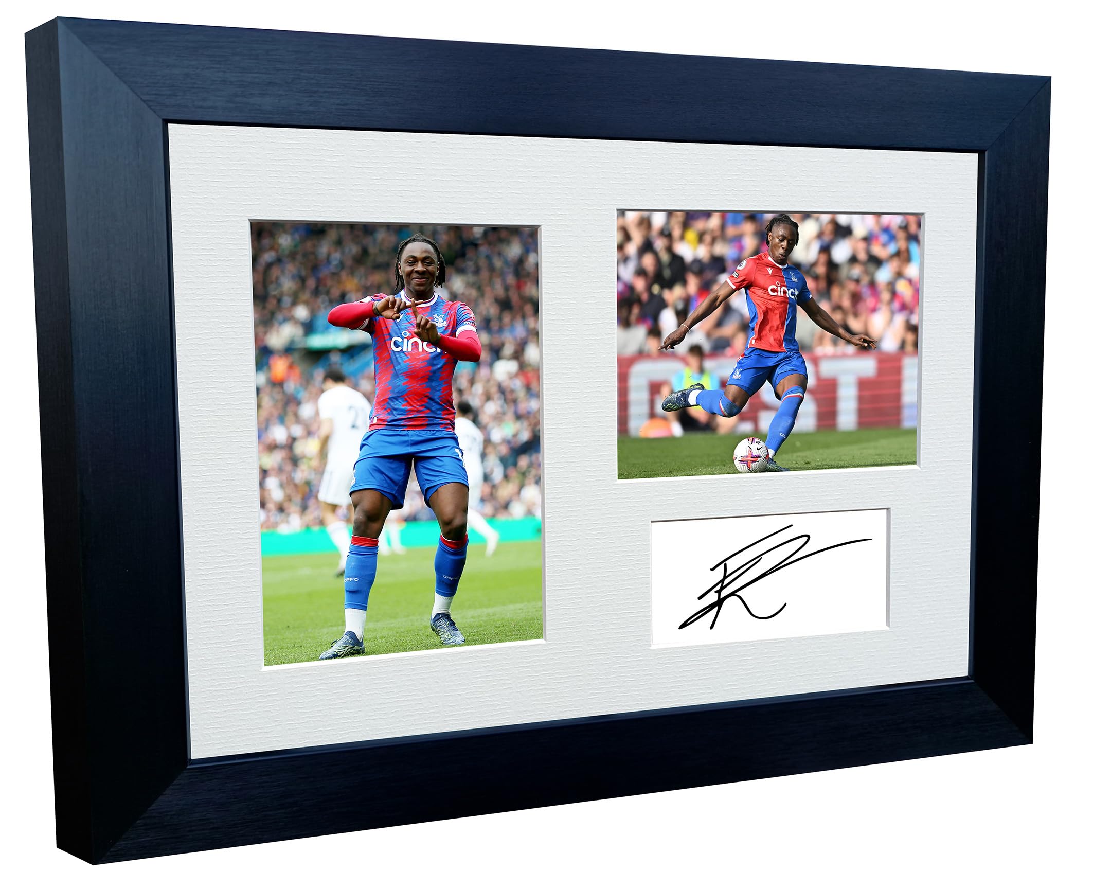 12x8 A4 Signed Eberechi Eze Crystal Palace Autographed Autograph Signed Signature Photograph Photo Picture Frame Football Soccer Poster Gift Triple