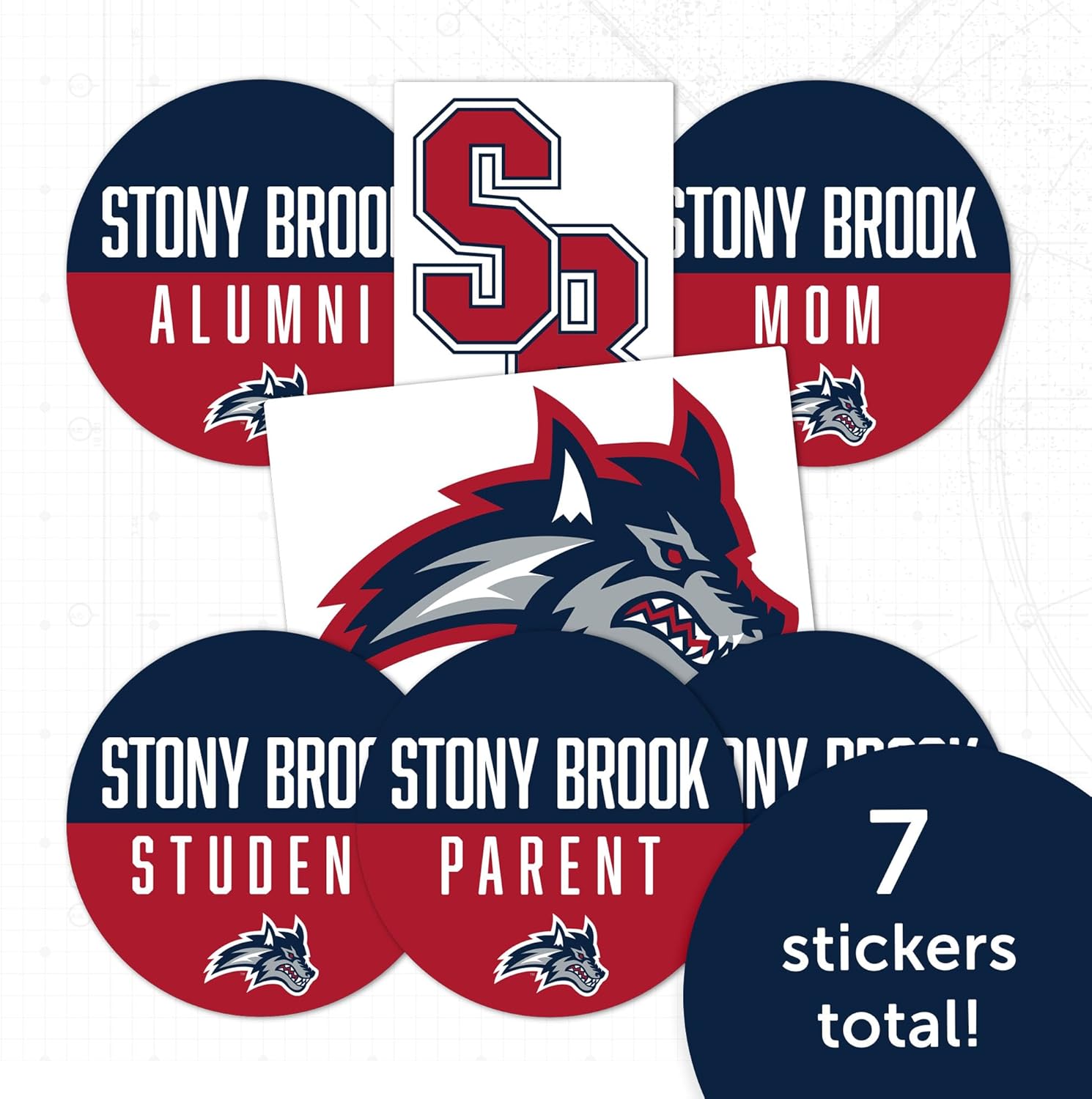 Desert Cactus Stony Brook University Sticker Seawolves Seawolf Vinyl Decals Laptop Water Bottle Car Scrapbook (Round Family) - Image 4