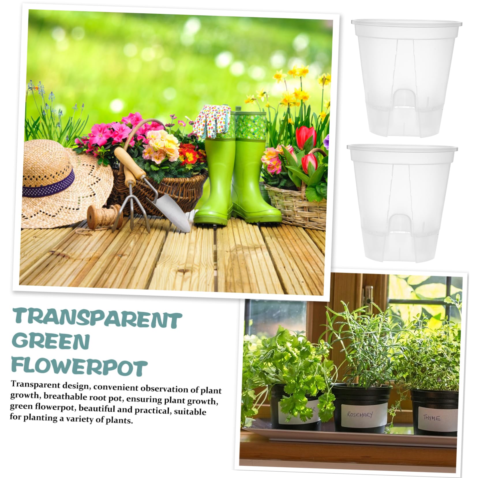 6pièces Pots De Plastique Transparent avec Drainage à Orchidées Respirants pour Plantes Intérieur Et Circulation De Air pour Orchidées Et Plantes