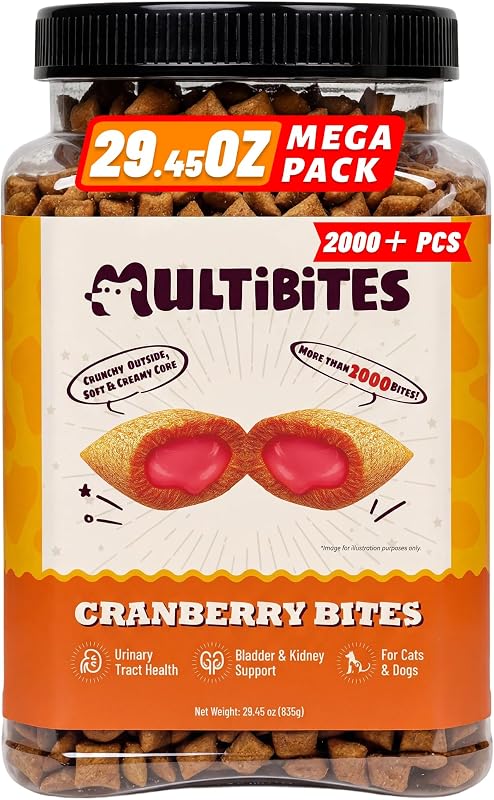 Petiscos para Gatos MULTIBITES com Cranberry e Sabor de Frango – 1 kg