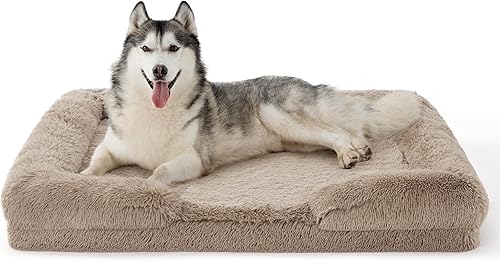 Vista 455 de Bedsure - Cama ortopédica mediana para perros, sofá cama impermeable para perros medianos, espuma de soporte con funda extraíble y lavable, forro