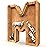 Piggy Bank for Kids Boys Girls, Large Personalized Wooden Letter Piggy Bank with Cut-Out Design, Alphabet Letter Coin Banks, Money Savings Box, Wooden Bank for Kids Creative Gift for Real-Money(M)
