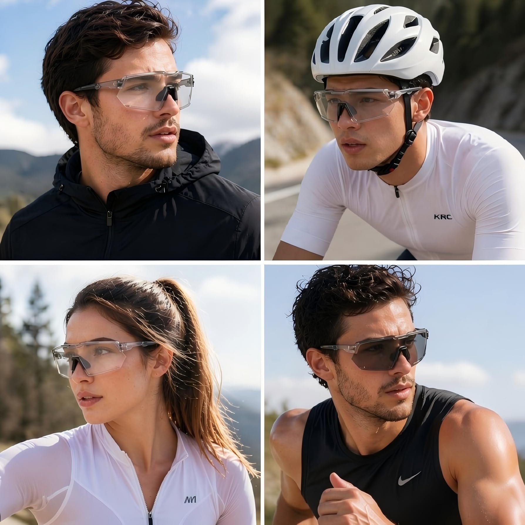 Gafas de sol Z87 para hombres y mujeres, gafas de sol deportivas de seguridad para correr, ciclismo, marco ANSI Z87 TR90, protección UV400 8001