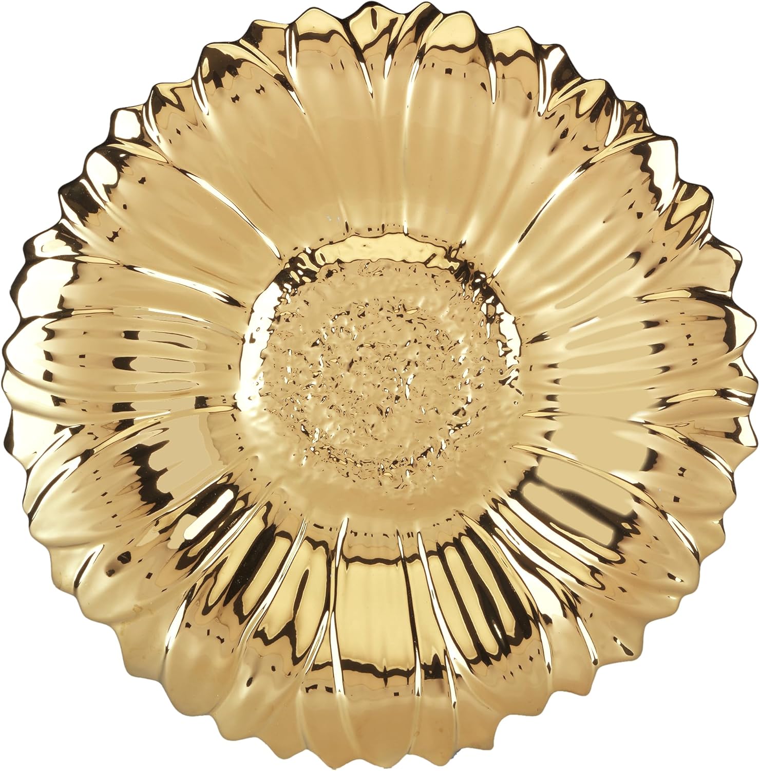 Certified International Gold Coast Sunflower 15.5" 3-D Platter