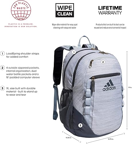 Miniatura 2 de adidas Excel - Mochila Blanco talla única