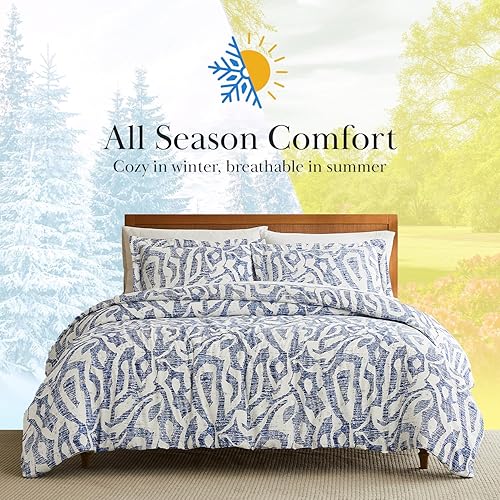 Miniatura 100 de Southshore Fine Living, Inc. Juego de edredón de 2 piezas, tamaño individual, juego de edredón floral con funda de almohada, pájaros y flores