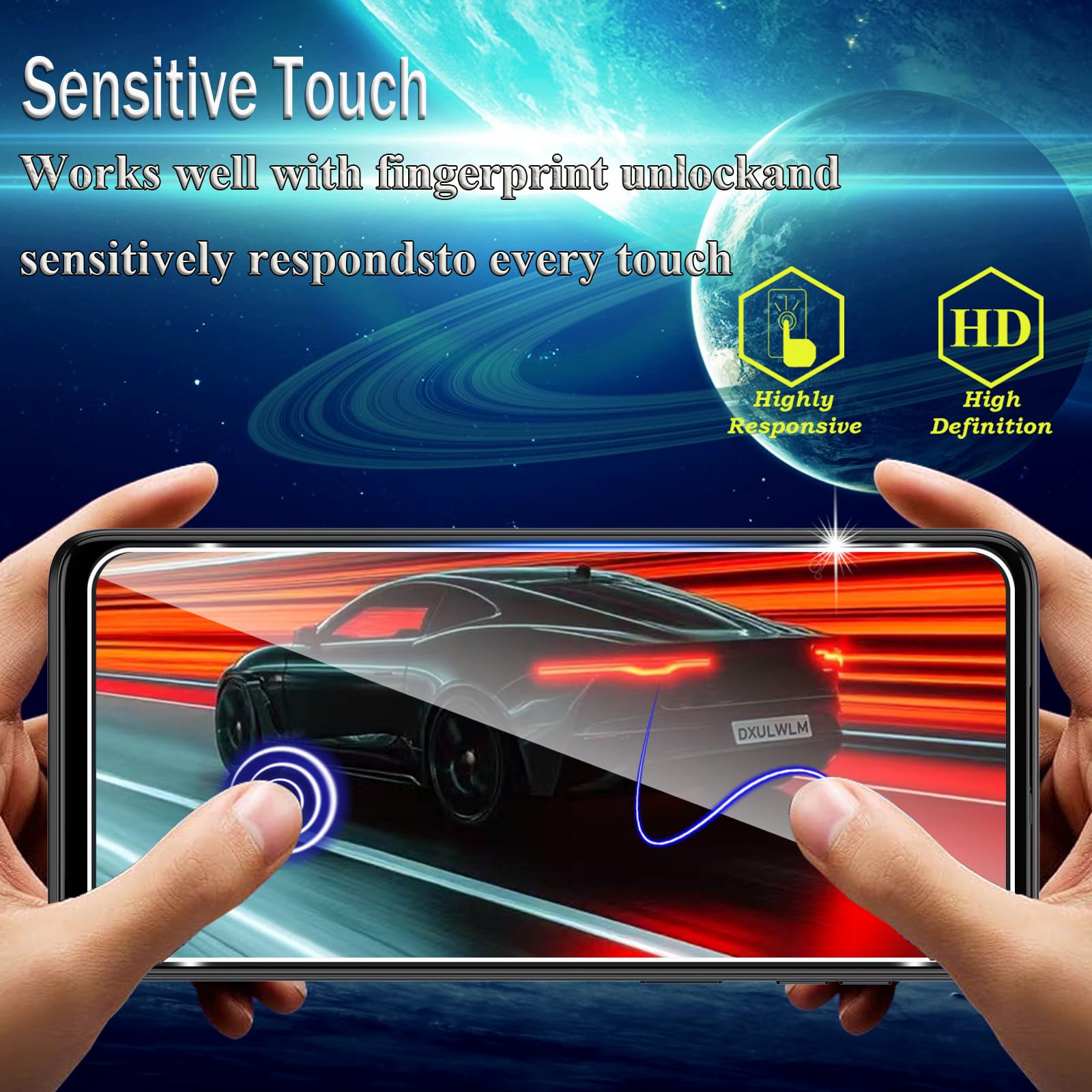 3+2 Vetri Temperati Per Motorola Moto G54 5G – Protezione Schermo E Lente, HD, 9H, Anti-Graffio