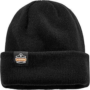 Rib Knit Hat with Bump Cap Insert, Ergodyne N-Ferno 6811ZI, Black