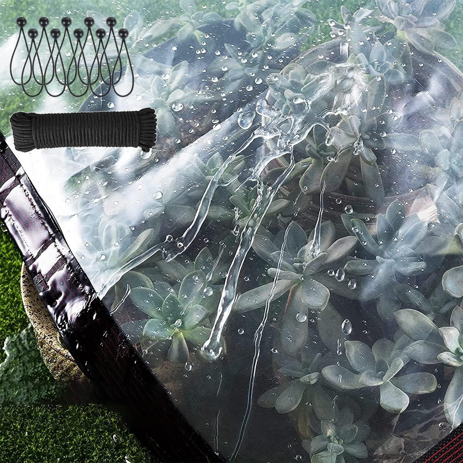 Bâche transparente imperméable de terrasse pour abriter vos voitures et pergolas