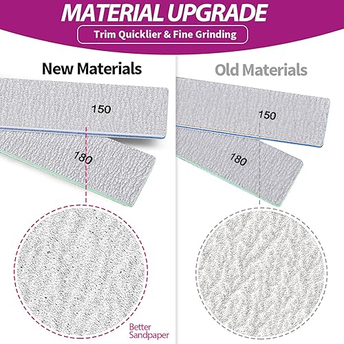 Miniatura 7 de Teenitor Limas de uñas y pulidor, kit de herramientas de manicura profesional, bloque de pulidor de uñas, pulidor de uñas, herramienta de pulido de