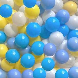 Blue Ball Pit Balls 100 Count Plastic Play Balls for Ball Pit & Playpen,Non-Toxic BPA Free Pool Pit Balls for Toddlers Kids Birthday Party Decoration Tent Tunnels Pit Balls (2.2")