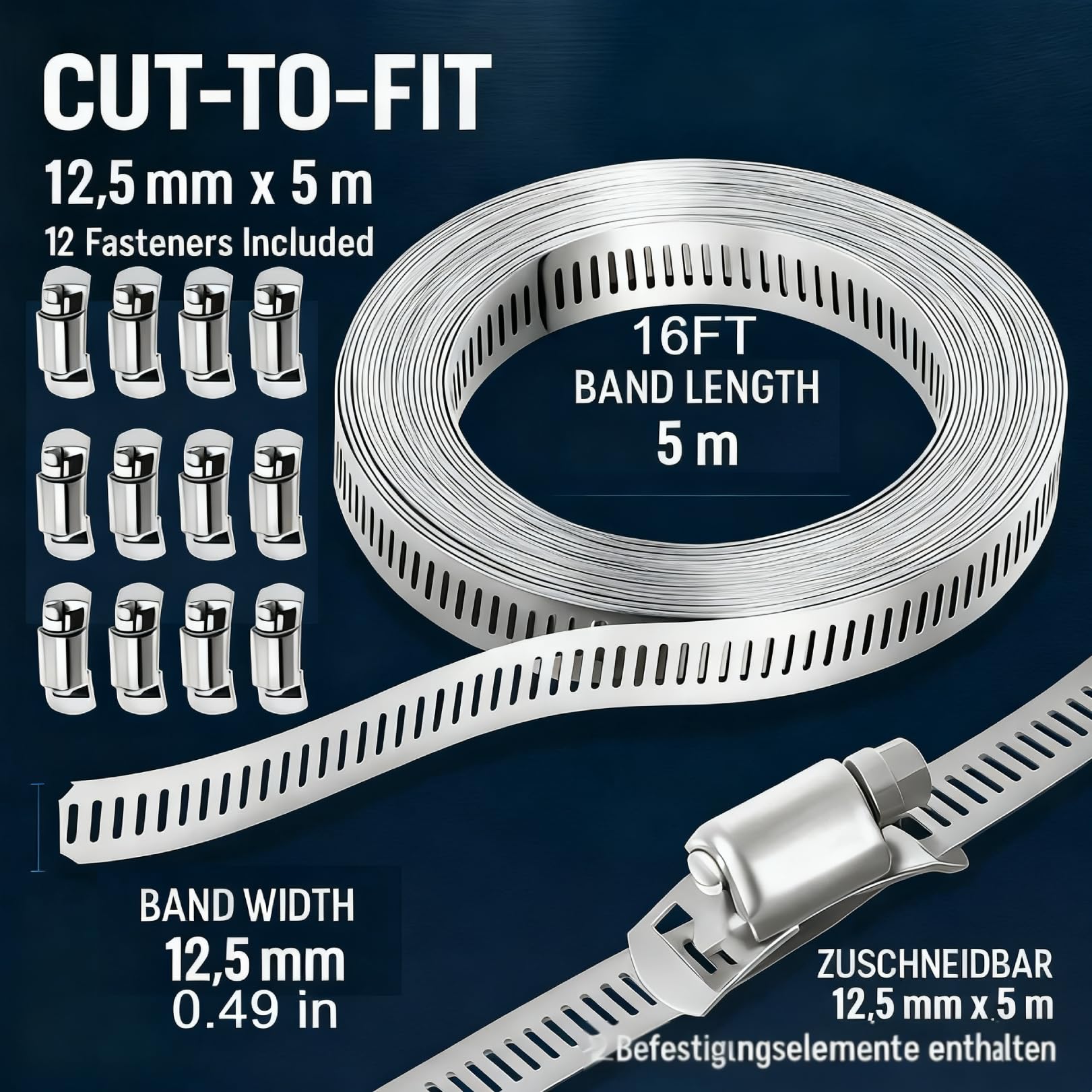 FASCETTE STRINGITUBO NASTRO 9 MM BLISTER Pz.5 (10-16/9) | Leroy Merlin - Foto 4