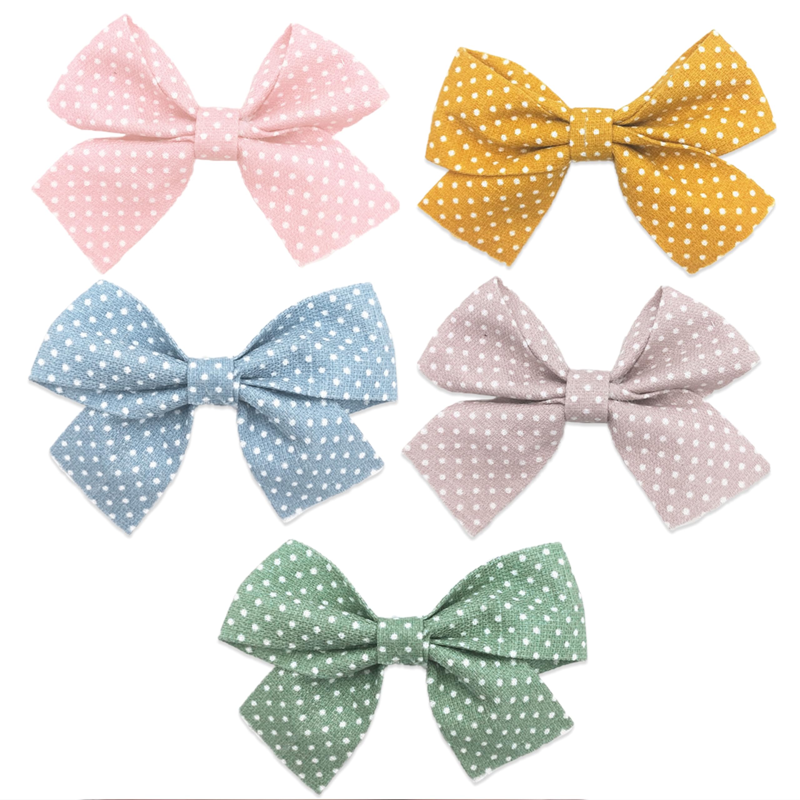 Baby Girl Hair Clips,Bows for Girls Polka Print Clip Assorted Hair Accessories for Girls Toddler Kids Teen (Set Of 5) (B0BB9SGC8L) Amazon Price History, Amazon Price Tracker