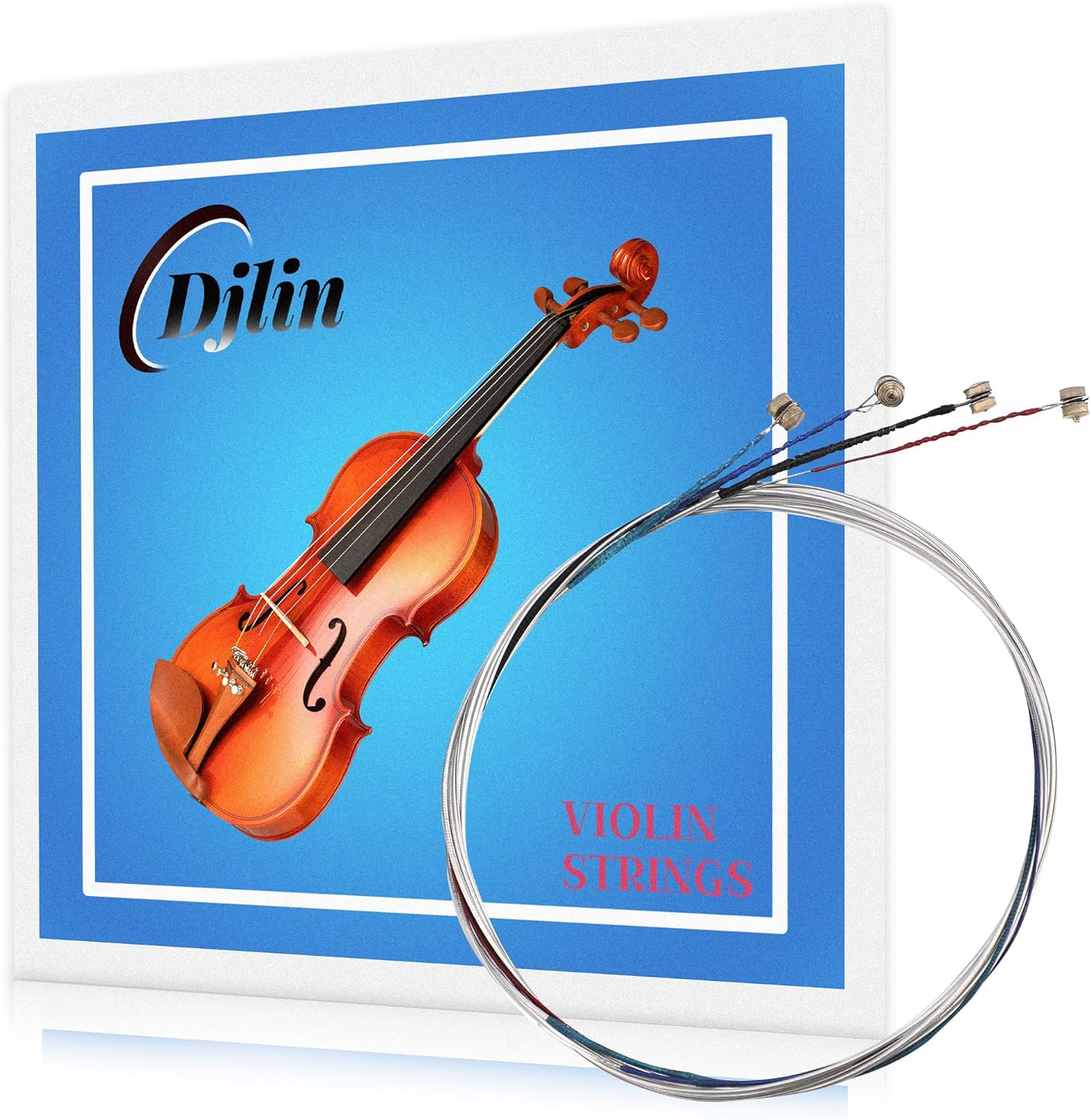 Djlin Violin Replacement String Set, Universal Steel String